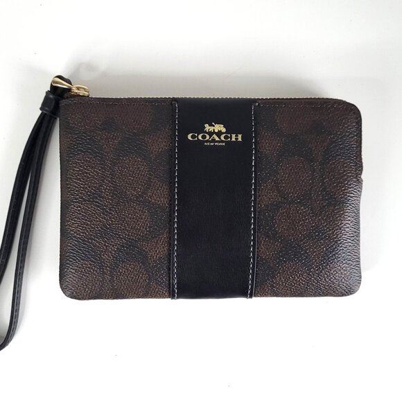 Coach Signature Wristlet – Brown/Black I Brand New I Authentic - Picture 5 of 6